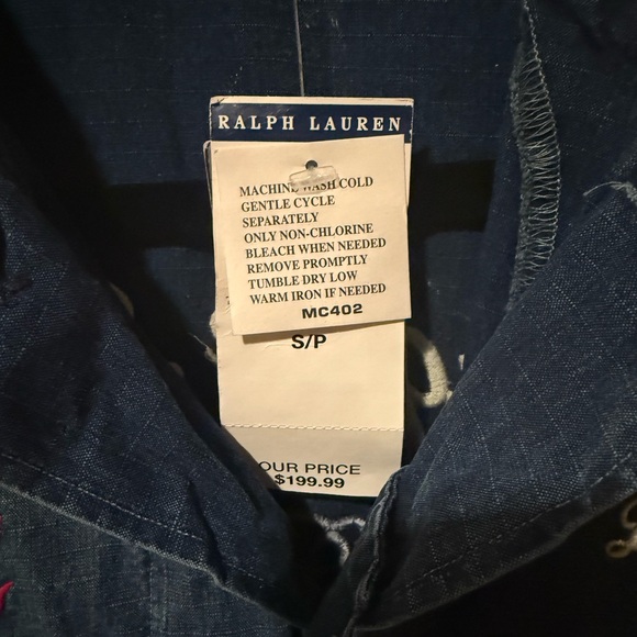 Polo Ralph Lauren denim work jacket with embroidery - size small - Picture 3 of 4